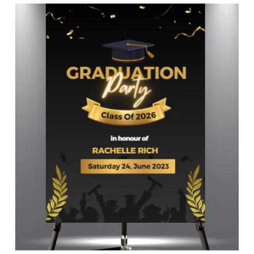 Graduation Party Welcome Sign Printed Foam Board (20x30inches)
