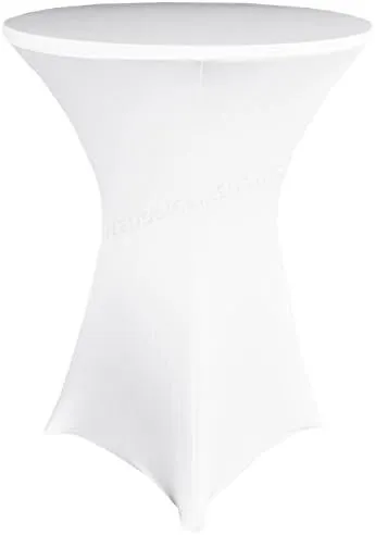 Rental - High Boy Cocktail Fitted Table Cover - White 