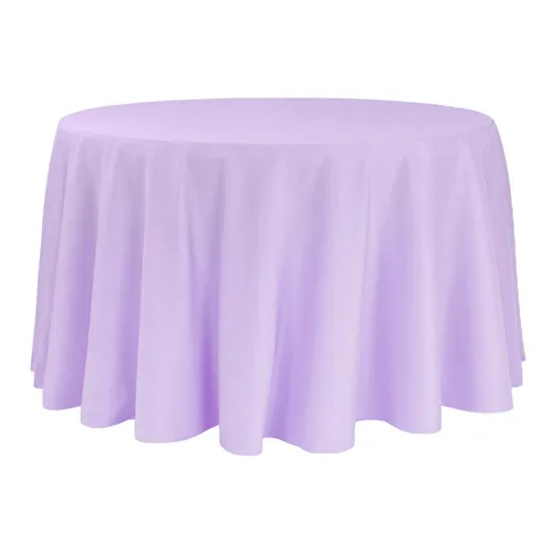 Lavendar Round 120inch Polyester Table Cover 