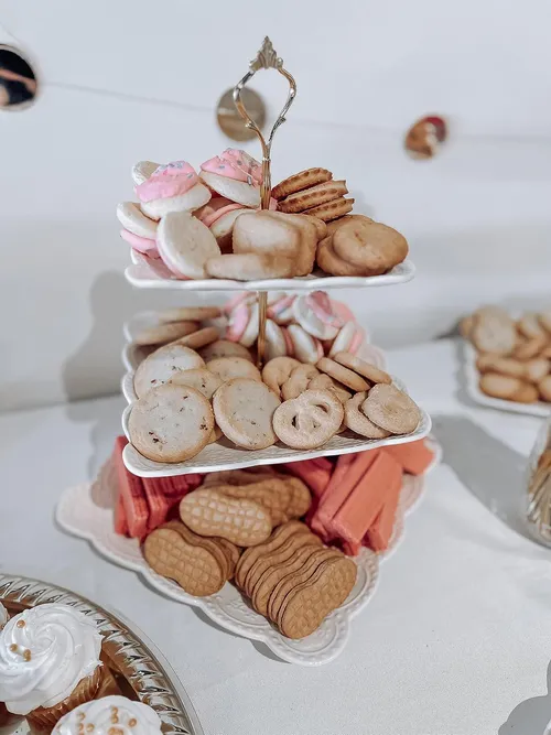 Rent 3 Tier Square White Dessert Cupcakes Cookies Serving Stand 