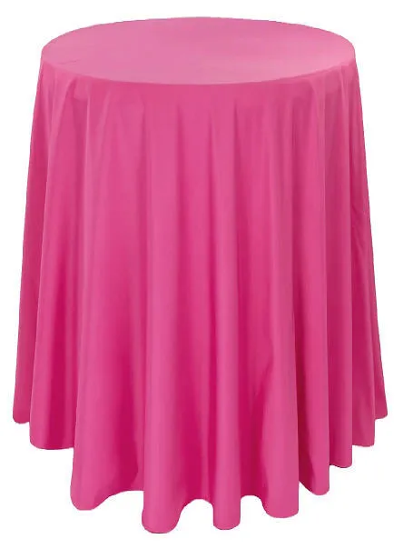 Loose Fit High Boy Cocktail Table Cover -  Solid Hot Pink
