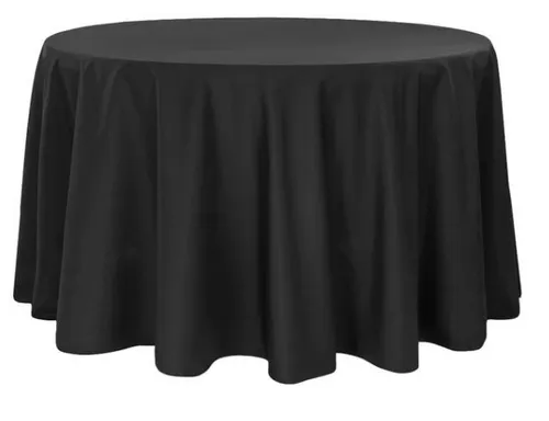Party Rental - Black Round 120inch TableCover