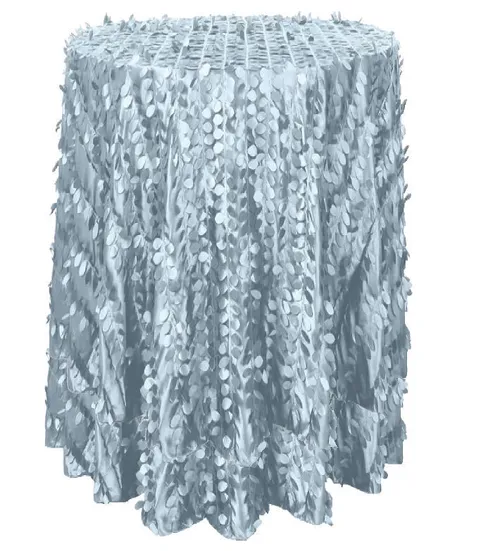 Loose Fit High Boy Cocktail Table Cover -  Dusty Blue Petals 