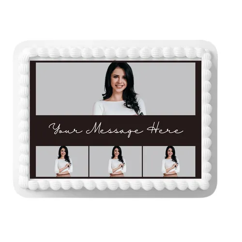 Personalized Photo Edible Frosting Sheet Cake Topper Decoration - 4Photo 