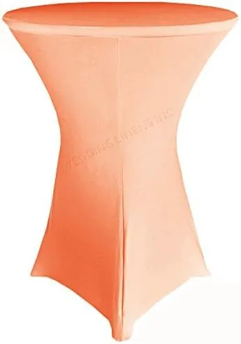 Rental - High Boy Cocktail Fitted Table Cover - Peach