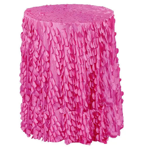 Loose Fit High Boy Cocktail Table Cover -  Hot Pink Petals 