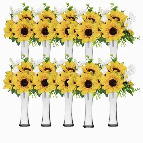 Party Rentals Small Yellow DAISIES and White Mix Flowers Event Table Decoration Centerpieces