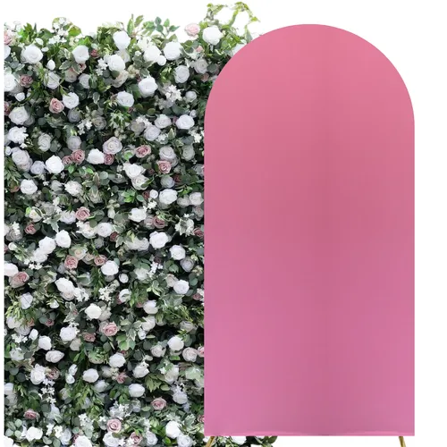 Party Rental - Flower Wall Combo with Pink Arch 