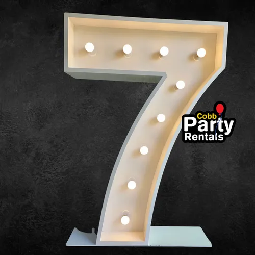 Rentals - Rent Giant Marquee Lightup Number 7 with Lights
