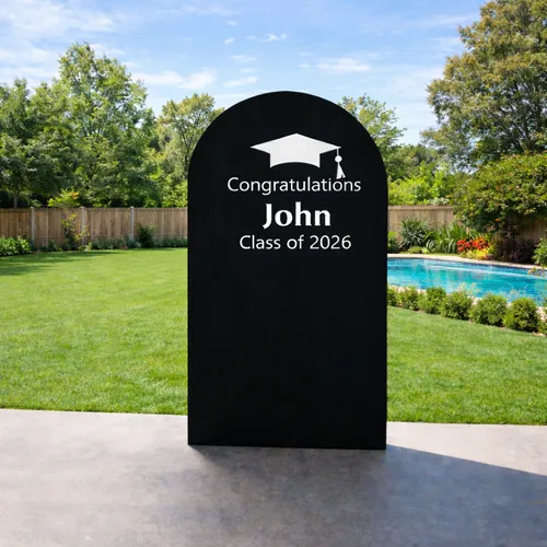 Personalized Custom Text Graduation Background (Colors & Text Can Be Changed)