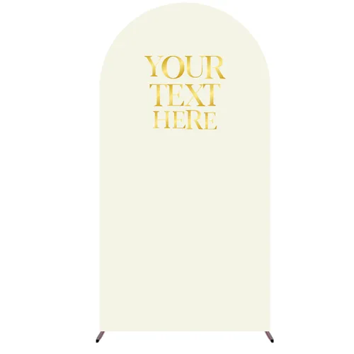 Party Rental Wood / Fabric Off White 7ft x 4ft Arch Backdrop  