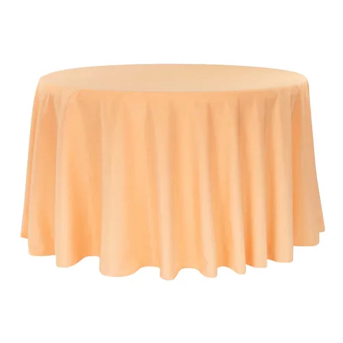 Peach Round 120inch Table Cover 