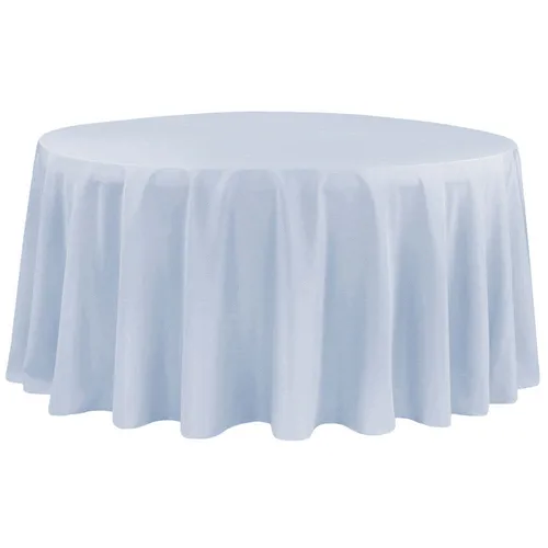 Dusty Blue Round 120inch Polyester Table Cover 