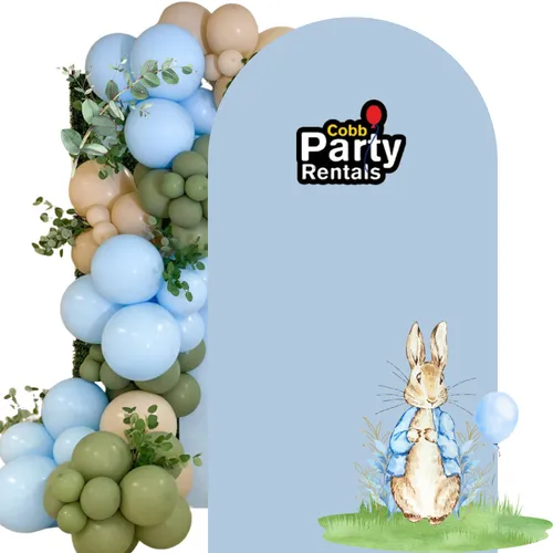 Premade Ready to Hang Grab and Go Balloon Garland Only - Blue Sage and Tan