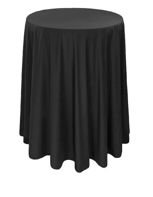 Loose Fit High Boy Cocktail Table Cover -  Solid Black 