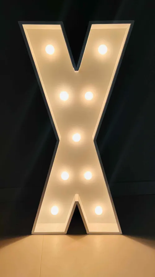 RRental Light-up Marquee Alphabet Party Decoration Letter X