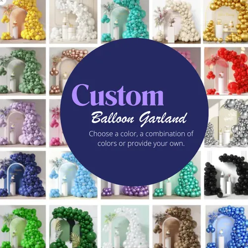 Custom Colors Premade Ready to Hang Custom Balloon Garland  