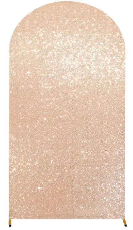Rose Gold Glitter Backdrop Arch 7ft x 4ft 