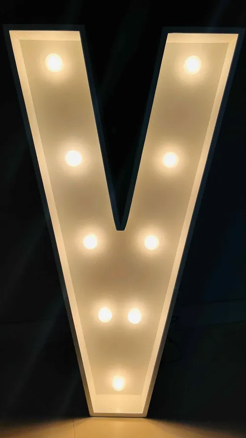 Rental Light-up Marquee Alphabet Party Decoration Letter V