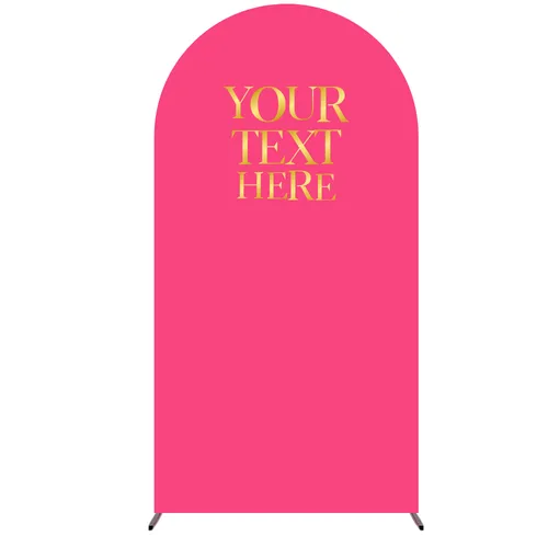Party Rental Wood / Fabric Hot Pink  Single 7ft x 4ft Arch Backdrop 