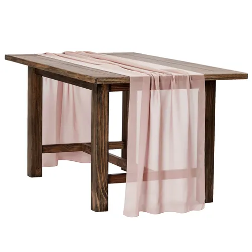 Blush Chiffon Table Runner 10FT x 27