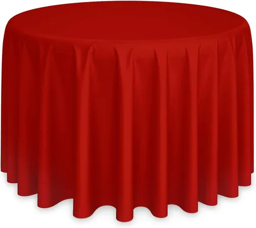 Red Round 120inch Table Cover