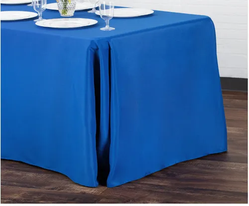 Party Rental Royal Blue Rectangular Table Cover Linen - Loose Fit 90