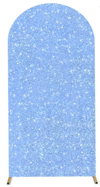 Light Blue Glitter Backdrop Arch 7ft x 4ft