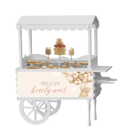 We Can Bearly Wait Themed Whimsical Party and Event Dessert Candy Vintage Cart Rental