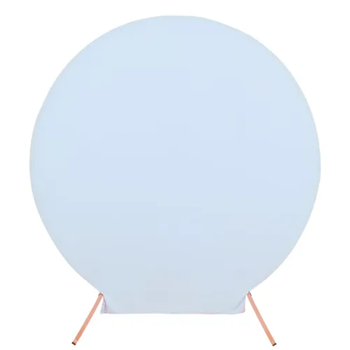Party Rental - 7ft Round Backdrop with Light Blue Cover 