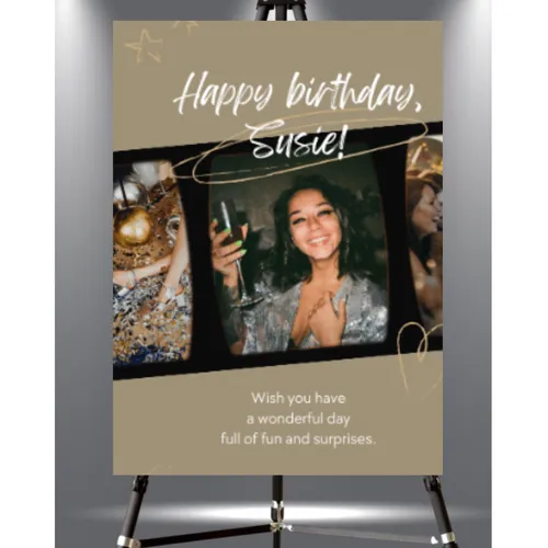 Happy Birthday Sign Printed Foam Board (20x30inches)