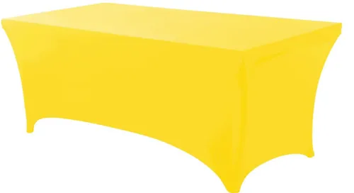 Yellow Fitted TableCover for 6ft Tables 