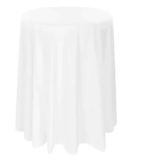 Loose Fit High Boy Cocktail Table Cover - Solid White