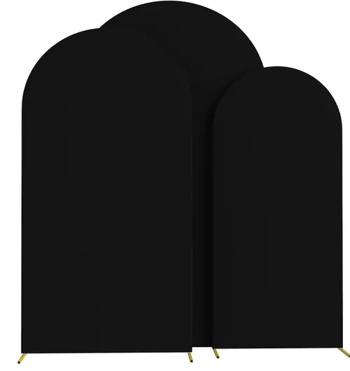 Party Rental - Set of 3 Arch With Black Covers (7.2FT, 6.6FT, 6FT)