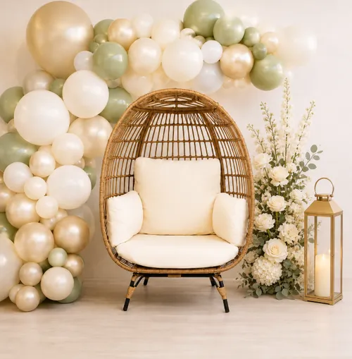Party Rental Wicker Egg Chair