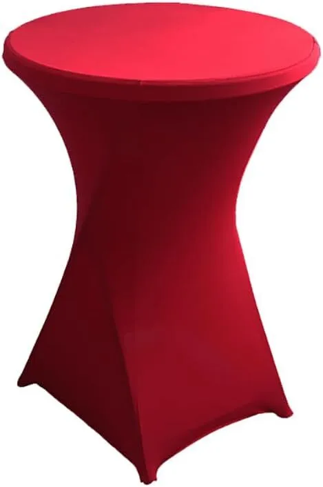 Rental - High Boy Cocktail Fitted Table Cover - Burgundy