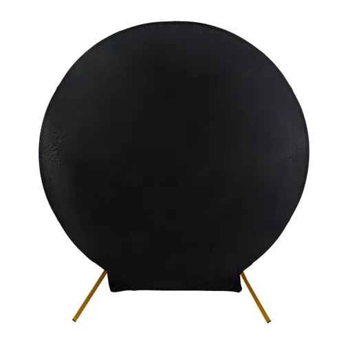 Party Rental - 7ft Round Backdrop with Black Cover  