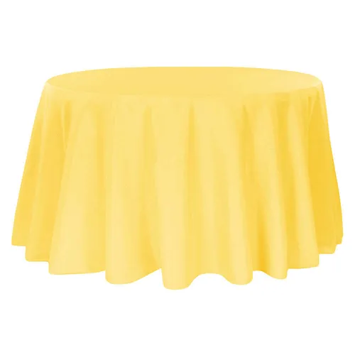Yellow Round 120inch TableCover 
