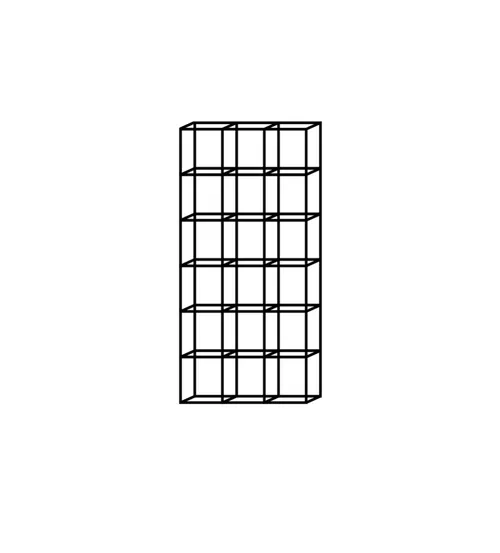 Estrutura ferro quadriculada 1,5x3m