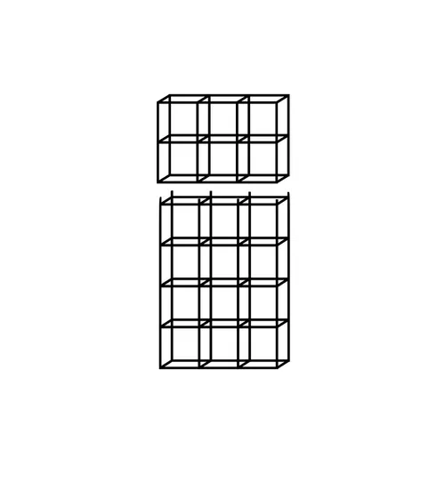 Estrutura ferro quadriculada modelar 1,5x3m