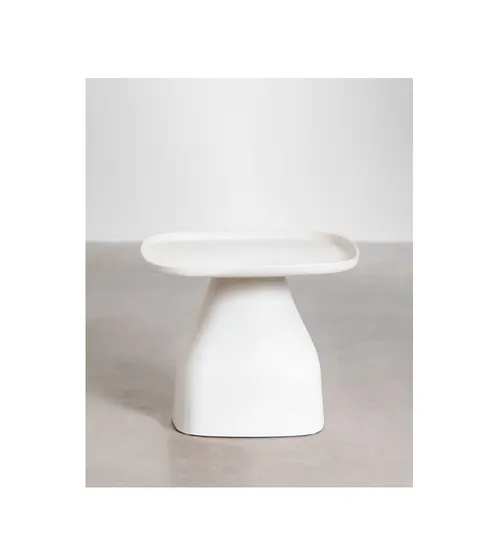 Mesa apoio quadrada branca