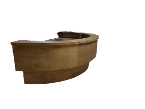 Módulos balcão madeira redondo