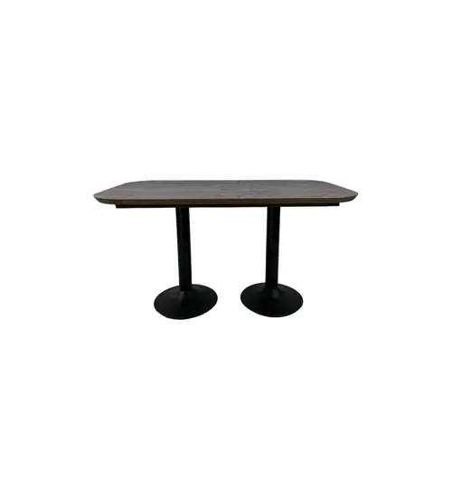 Mesa madeira pés metal