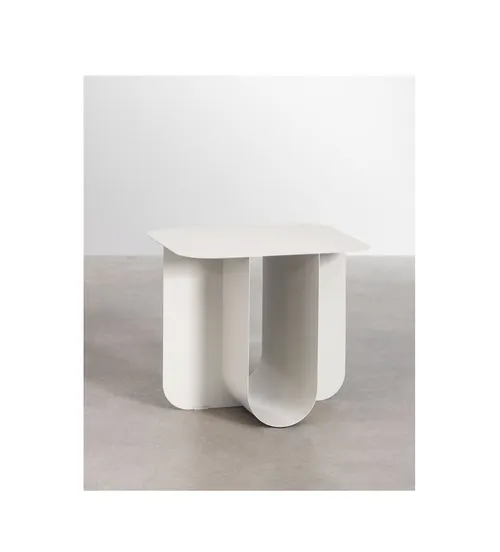 Mesa apoio aço branco
