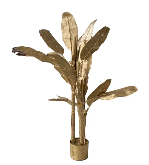 Planta artificial dourada