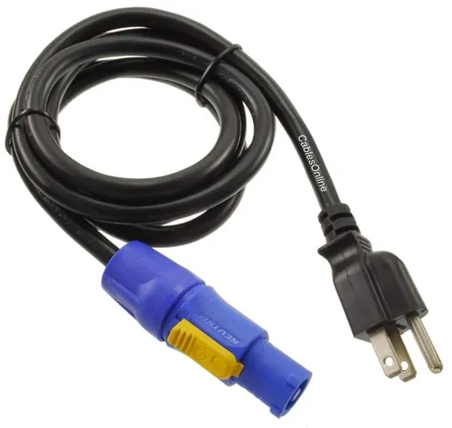 3ft 16-AWG 3-Prong NEMA 5-15P to Genuine Neutrik PowerCON 