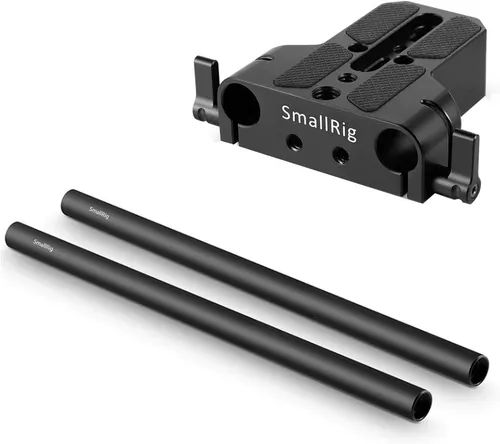 SmallRig Compact Camera Baseplate with 15mm lws Rod Clamp