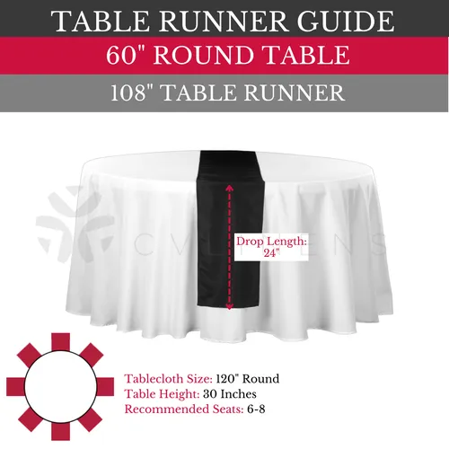 Black Round Table Cloth (120 in.)