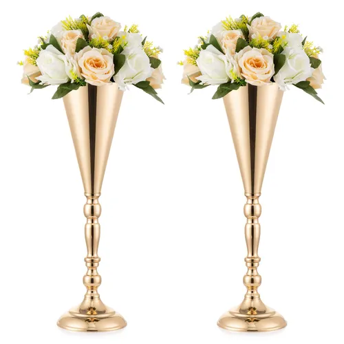 Gold Vase Centerpiece(16.5 Trumpet)