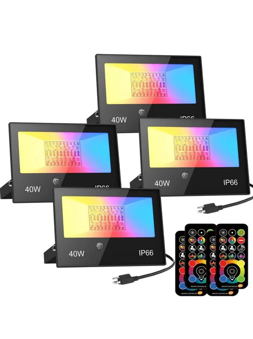 LED Flood Lights - RGB and 5700k Daylight